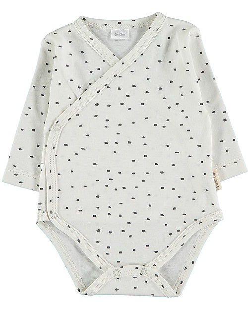 Petit Oh! Body Kimono a Manica Lunga - Coriandoli - 100% Cotone Pima Body Manica Lunga