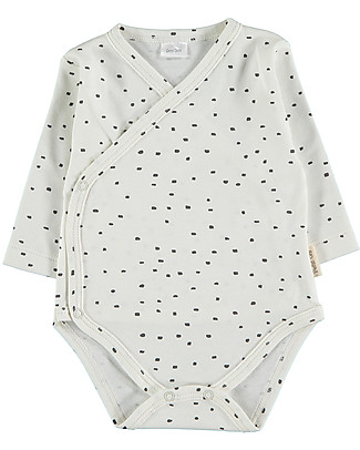 Petit Oh! Body Kimono a Manica Lunga - Coriandoli - 100% Cotone Pima Body Manica Lunga