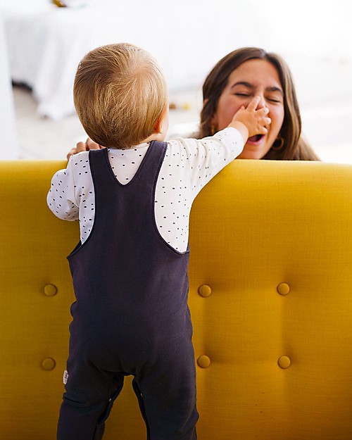 Petit Oh! Body Kimono a Manica Lunga - Coriandoli - 100% Cotone Pima Body Manica Lunga