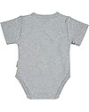 Petit Oh! Body Kimono a Maniche Corte - Plumetti Grigio - 100% Cotone Pima Body Manica Corta