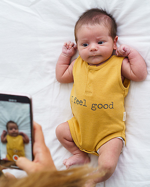 Petit Oh! Body Patu - I Feel Good - Cotone Pima Body Manica Corta