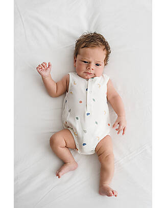 Petit Oh! Body senza Maniche Adam - Fruti Multi Vainilla - Cotone Pima Tutine Corte