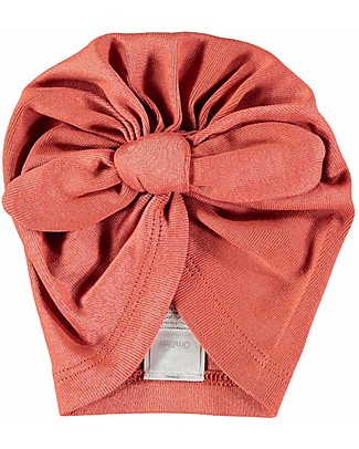 Petit Oh! Cappellino Turbante con Nodo Frontale Lisa - Tierra - 100% Cotone Pima Cappelli Estivi