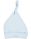 Petit Oh! Cappello Baby con Nodo Bruc, Celeste - Cotone Pima Cappelli Invernali