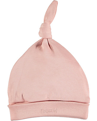 Petit Oh! Cappello con Nodo Bruc - Rosa - 100% Cotone Pima Cappelli Neonato
