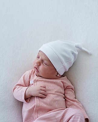 Petit Oh! Cappello con Nodo Bruc - Vaniglia - Cotone Pima Cappelli