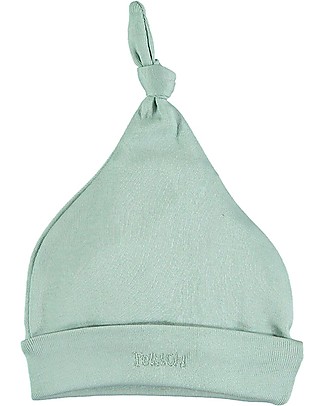 Petit Oh! Cappello con Nodo Bruc - Verde Acqua - 100% Cotone Pima Cappelli Invernali