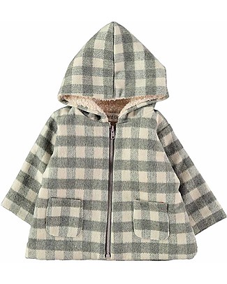 Petit Oh! Cappotto in Lana e Pile Ceci - Grigio - Caldo e Comodo Cappotti
