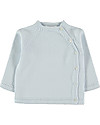 Petit Oh! Cardigan con Apertura Laterale - Celeste - 100% Cotone Cardigan