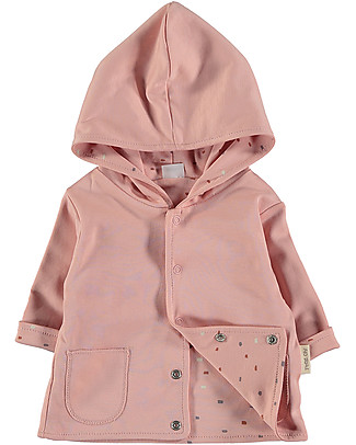 Petit Oh! Cardigan Reversibile con Cappuccio Amara - Rosa - Cotone Pima Cardigan