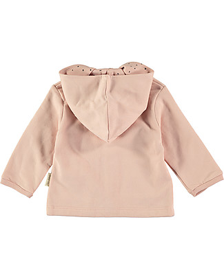 Petit Oh! Cardigan Reversibile con Cappuccio Mica - Rosa - 100% Flanella di Cotone Cardigan