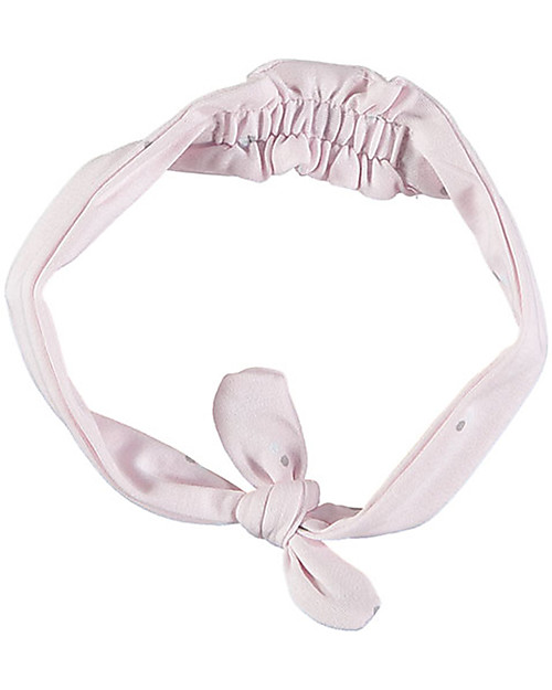 Petit Oh! Fascia per Capelli Bimba, Rosa/Pois - 100% Cotone Pima Accessori per Capelli