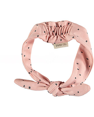 Petit Oh! Fascia per Capelli Bimba Sena - Coriandoli Rose - Cotone Pima Fermacappelli