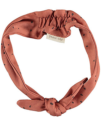 Petit Oh! Fascia per Capelli Bimba Sena - Coriandoli Terra - Cotone Pima Fermacappelli