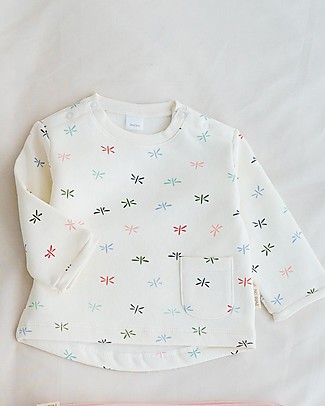 Petit Oh! Felpa Sebas - Fly Multicolor - 100% Flanella di Cotone Felpe