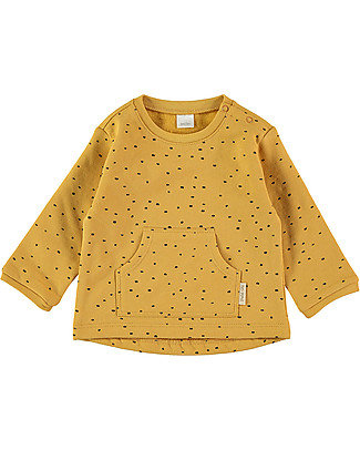 Petit Oh! Felpa Vera - Coriandoli Ambra - 100% Flanella di Cotone Felpe