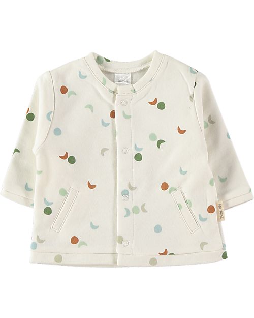 Petit Oh! Giacca Nani - Luna Multicolor - 100% Flanella di Cotone Cardigan