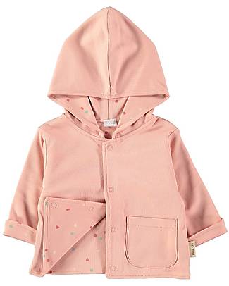 Petit Oh! Giacca Reversibile Sira - Rose - 100% Cotone Pima Giacche