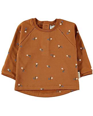Petit Oh! Maglia a Maniche Lunghe Blai - Satellite Almond - Flanella di Cotone Maglie Manica Lunga