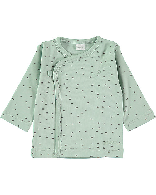 Petit Oh! Maglia Kimono - Coriandoli Celeste - 100% Cotone Pima Maglie Manica Lunga