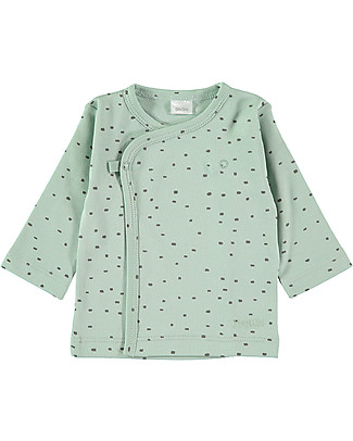 Petit Oh! Maglia Kimono - Coriandoli Celeste - 100% Cotone Pima Maglie Manica Lunga