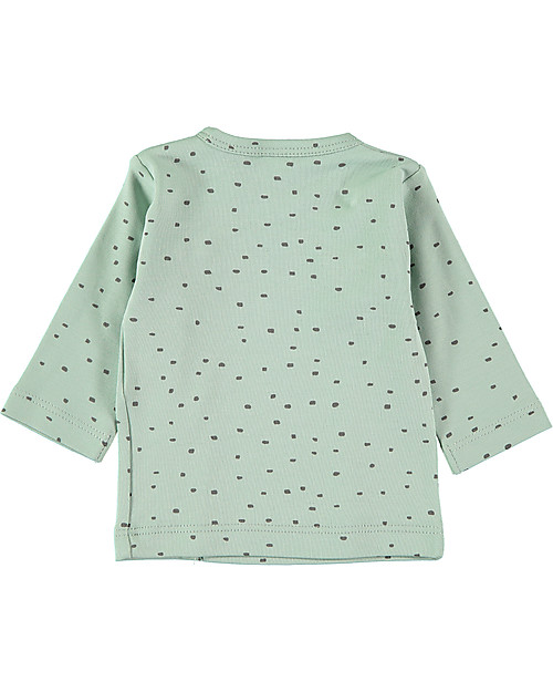 Petit Oh! Maglia Kimono - Coriandoli Celeste - 100% Cotone Pima Maglie Manica Lunga