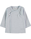 Petit Oh! Maglia Kimono - Plumetti Blu  - 100% Cotone Pima Maglie Manica Lunga