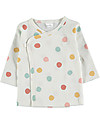 Petit Oh! Maglia Kimono - Pois Multicolor - 100% Cotone Pima Maglie Manica Lunga