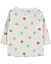 Petit Oh! Maglia Kimono - Pois Multicolor - 100% Cotone Pima Maglie Manica Lunga