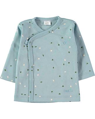 Petit Oh! Maglia Kimono - Sand Aqua - 100% Cotone Pima Maglie Manica Lunga