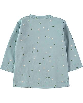 Petit Oh! Maglia Kimono - Sand Aqua - 100% Cotone Pima Maglie Manica Lunga