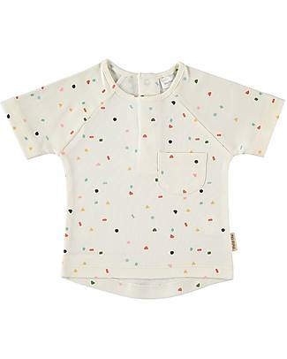 Petit Oh! Maglietta a Maniche Corte Coco - Sand Multicolor - 100% Cotone Pima T-shirt