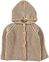 Petit Oh! Maglioncino con Cappuccio Ventu - Camel - Cotone e Cachemire Cardigan