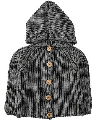 Petit Oh! Maglioncino con Cappuccio Ventu - Grigio - Cotone e Cachemire Cardigan