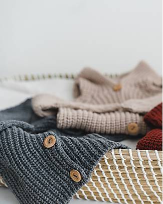 Petit Oh! Maglioncino con Cappuccio Ventu - Grigio - Cotone e Cachemire Cardigan