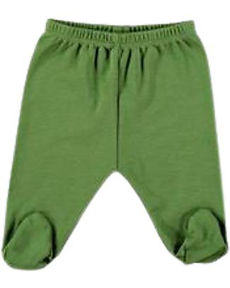 Petit Oh! Pantaloni con Piedi - Kaki - 100% Cotone Pima Pantaloni Lunghi