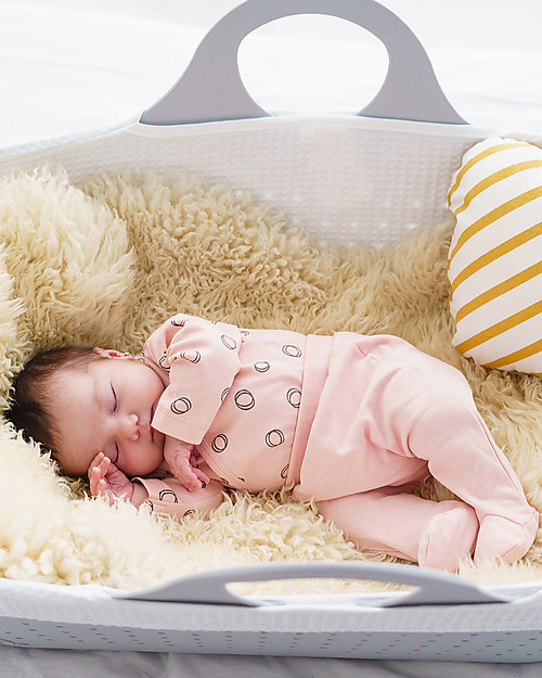 Petit Oh! Pantaloni Neonati con Piedi Nilo, Rosa - Flanella di Cotone Pantaloni Lunghi