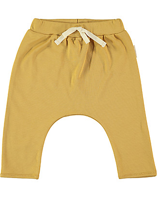 Petit Oh! Pantaloni Pepper con Vita Elasticizzata - Ambra - Cotone Pima Pantaloni Lunghi