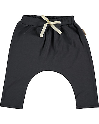 Petit Oh! Pantaloni Pepper con Vita Elasticizzata - Ferro - Cotone Pima Pantaloni Lunghi
