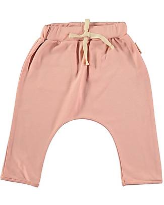 Petit Oh! Pantaloni Pepper con Vita Elasticizzata - Rose - Cotone Pima Pantaloni Lunghi