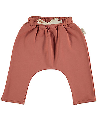 Petit Oh! Pantaloni Pepper con Vita Elasticizzata - Terra - Cotone Pima Pantaloni Lunghi