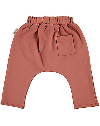 Petit Oh! Pantaloni Pepper con Vita Elasticizzata - Terra - Cotone Pima Pantaloni Lunghi