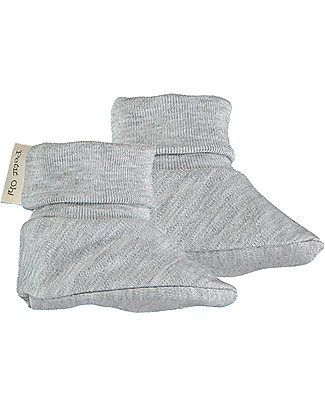 Petit Oh! Scarpine Neonato - Grigie - 100% Cotone Pima Scarpe_