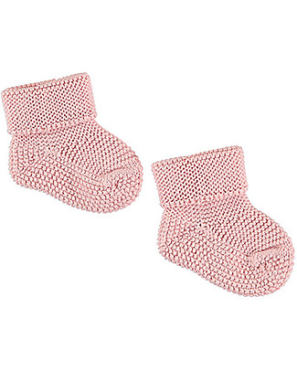 Petit Oh! Scarpine Neonato Lavorate a Maglia - Rose - 100% Cotone Scarpe