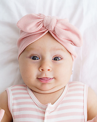 Petit Oh! Turbante Lisa - Rose - Cotone Pima Fermacappelli