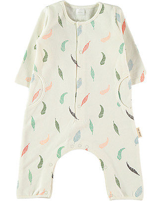 Petit Oh! Tutina a Maniche Lunghe Lola - Parrot Multicolor - 100% Flanella di Cotone Tutine Lunghe