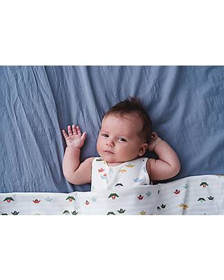 Petit Oh! Tutina Senza Maniche Peter - Sail Multicolor - 100% Cotone Pima Tutine Corte