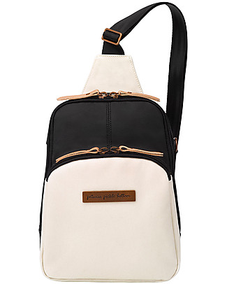 Petunia Pickle Bottom Borsa Criss Cross Sling - Bianca e Nera - Tracolla Incrociata Capiente e Versatile Zaini