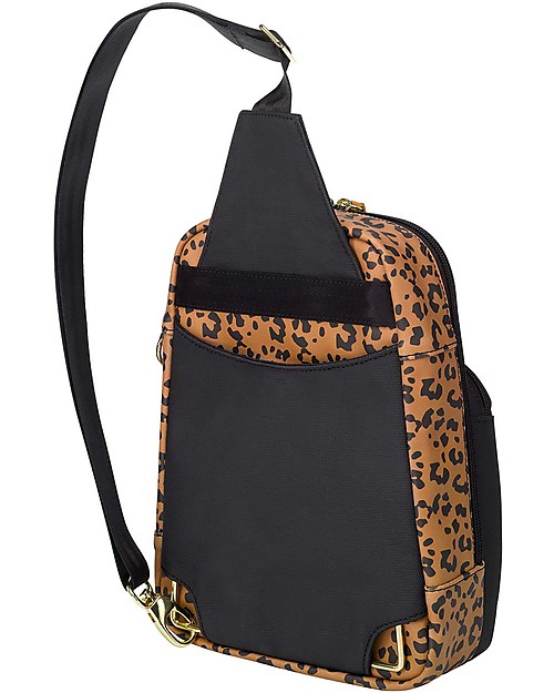 Petunia Pickle Bottom Borsa Criss Cross Sling - Leopardato - Tracolla Incrociata Capiente e Versatile Borse Cambio