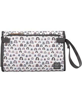 Petunia Pickle Bottom Pochette Porta Pannolini con Fasciatoio Pieghevole - Arcobaleni - Portatile Intelligente! Borse Cambio